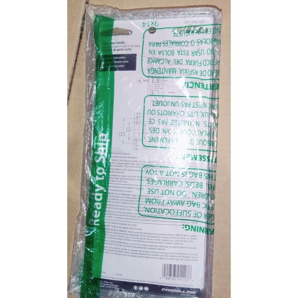 Patio Door Pull C 1113 White Diecast Outside Sliding single Pack with Hardware - Picture 6 of 6